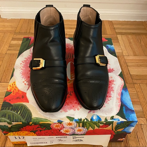 Gucci Worsh Leather Boots - Picture 1 of 13